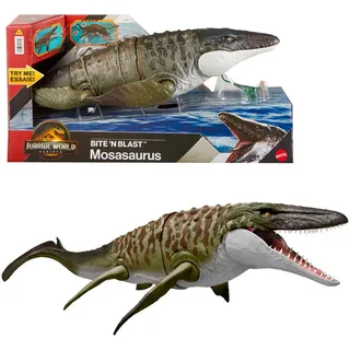 Mattel Jurassic World Rebirth Feature Mosasaurus 22 cm - Grün/Grau