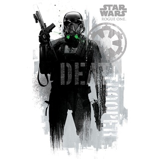 Star Wars Rogue One Death Trooper Grunge Maxi Poster, Mehrfarbig