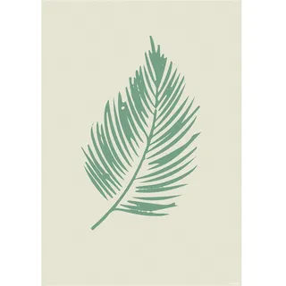 KOMAR Wandbild - Winter Tropics Black Panther Palm Leaf - Größe: 30 x 40 cm - Poster, Kunstdruck, Dekoration, Wohnzimmer, Schlafzimmer, Marvel