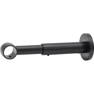 Mydeco Gardinenstange-Halterung Noble 1-läufig ausziehbar Schwarz Ø 2 cm Abstand