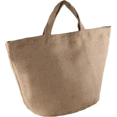 Kimood, Handtasche, moderne Jute Tasche (2 StückPackung), Beige