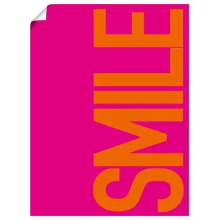 Artland "Smile" Sprüche & Texte 1 Stk. tlg. als Alubild, Leinwandbild, Poster, Wandaufkleber in verschied. Größen