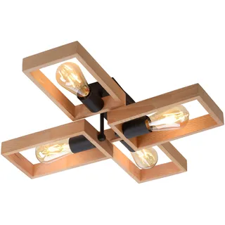 just light. FRANKY 1 E27 schwarz rechteckig