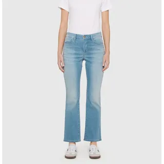 MAC 3/4-Jeans MAC "Dream Kick", Damen, Gr. 38, Länge 27, blaugrau used wash, Denim/Jeans, Obermaterial: 78% Baumwolle, 20% Polyester, 2% Elasthan, figurbetont 3/4-Länge, Jeans 3/4-Jeans, Saum modisch verkürzt und leicht ausgestellt