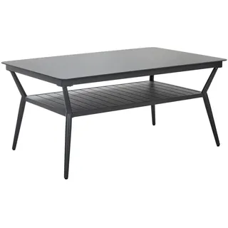 AMATIO Gartentisch 140 x 90 x 66 cm Silber