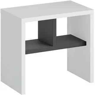 Livetastic Beistelltisch Komoti ca. 50x45x30 cm Weiß/Anthrazit