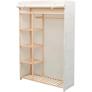 vidaXL Stoffschrank aus Kiefernholz 110/40/170 Cm , Braun , Holz , Rechteckig , 110x170x40 cm , Schlafzimmer, Kleiderschränke, Stoffschrank