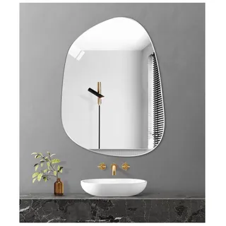 JMITHA Asymmetrisch Spiegel Wand Asymmetrischer Spiegel Glas HD Wandspiegel oder Türspiegel Asymetrischer Rahmenlos Spiegel zum Kleben Dekorative Spiegel Wand Tischspiegel