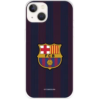 FC Barcelona Rayas Blaugrana Schutzhülle für iPhone 14 Schutzhülle aus flexiblem Silikon mit offizieller Lizenz FC Barcelona