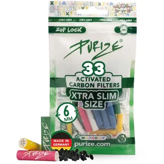 PURIZE PURIZE® Beutel Ø 33 XTRA Slim Aktivkohlefilter (Set) Multicolor