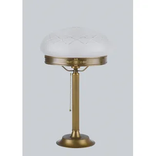 Echte Messing Tischleuchte Glas Jugendstil Tischlampe Berliner Messinglampe