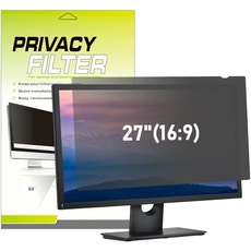 LAMA Blickschutzfilter Blickschutzfolie für 27 Zoll Monitor, Computer Monitor Universal Datenschutz Bildschirmfilter mit Sichtschutz Anti-Blaulicht und Blendschutz 16:9 (598x337mm)