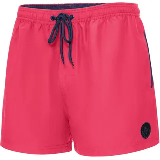 Ladeheid Badehose Herren Bequeme Badeshorts Kurz mit Seitentaschen und Schnürchen, Badeshorts Herren mit Netzfütterung, Perfekt für Sommer, Strand und Schwimmbad – LA40-199 (Rosa, 3XL)