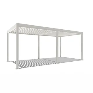 Weide E-Deluxe 3 x 6 m inkl. 4 Seitenteile Weiß/Grau