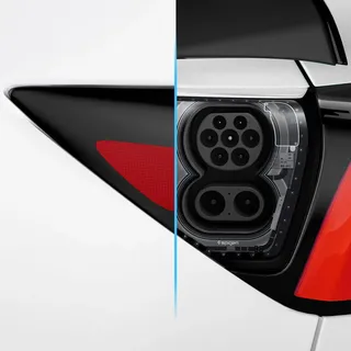 Spigen Tesla Model Y (~2024) Model 3 (2021-2023) Ladeanschluss Schutzfolie, Installationsset im Lieferumfang Enthalten, Kompatibel mit Model Y und 3, Kratzfeste Ladeanschlussschutzfolie - Zero One
