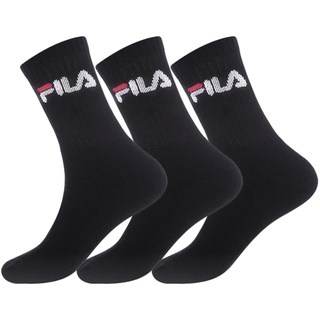 Fila Unisex F9505 sokker uni Socken, (3er Pack), mit verstärkten Belastungszonen Fila black