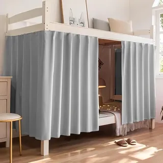 haozaikeji Bettvorhang Hochbett Mädchen Jungen Bett Vorhang Lichtdicht Verdunkelung Betthimmel Studentenwohnheim Etagenbett Vorhänge Kinder Etagenbett Bettvorhang für Kinderzimmer und WG,1.35×2 M