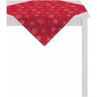 APELT Mitteldecke "3001 Christmas Elegance, Weihnachtsdeko, Weihnachten", (rot, silberfarben),