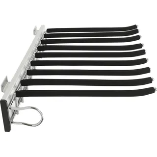 Hosenständer, platzsparendes Design, 9-Stangen-Kapazität, schwarz - Schwarz