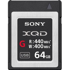 Sony XQD G-Serie (XQD, 64 GB), Speicherkarte, Schwarz