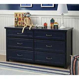 Kommode Schlafzimmer Sideboard Schränke Schrank mit 6 Schubladen Holz Möbel Neu - Blau