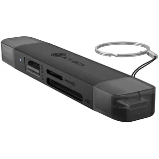 Icy Box 3-in-1 Kartenleser USB-C/A, SD & microSD Kartenlesegerät 5 Gbit/s mit zusätzlichem USB-A Port, für PC, Notebook, MacBook, Tablet & Smartphone, IB-CR203-CU3