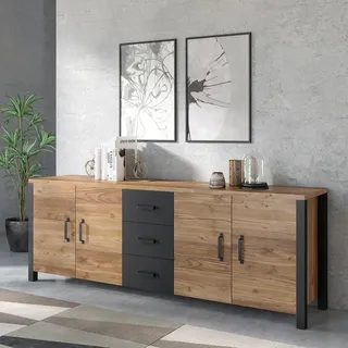 Home Affaire Olin 220 x 79 x 48 cm Braun / Schwarz