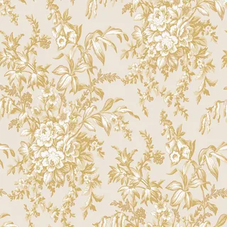 Laura Ashley Picardie Pale Gold Vliestapete 10mx52cm - Laura Ashley