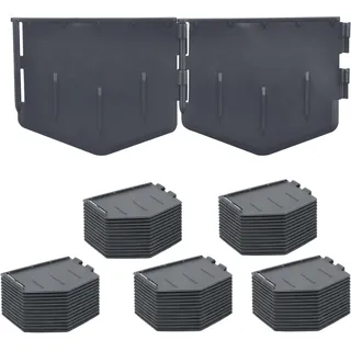 Relaxdays Rasenkante 10,7 m 13 x 16 cm schwarz