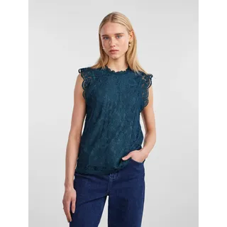 pieces Spitzentop »PCOLLINE«, blau