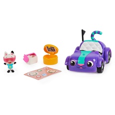 Gabby’s Dollhouse, Carlita-Spielzeugauto mit Pandy Paws-Sammelfigur, 2 Zubehörteilen und 1 Überraschungsbox, geeignet für Kinder ab 3 Jahren