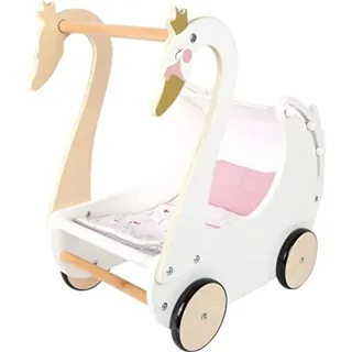 Small Foot Company Puppenwagen Schwan mehrfarbig Weiß