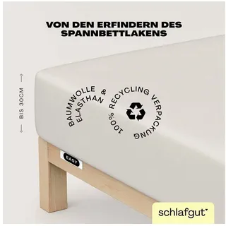 schlafgut Spannbettlaken Jersey-Elasthan 120 x 200 - 130 x 220 cm beige