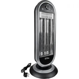 Güde Infrarot Heizstrahler GIH 900 (900 W Heizleistung, 2 Heizstufen (450/900 W) mit oder ohne Oszillation, 20 m3 max. Raumheizvermögen, Carbon-Heizelemente, großer Standfuß & Kippschutz, Tragegriff)