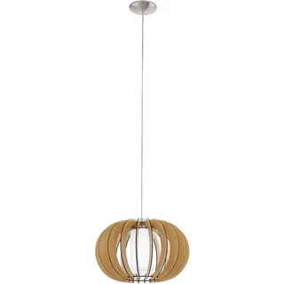 EGLO Stellato 1 1-flg. 40 cm rund nickel matt, ahorn, weiß