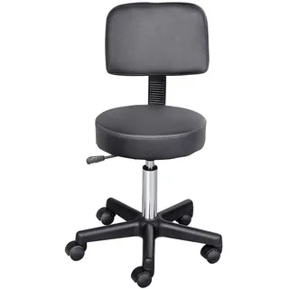 Homcom Rollhocker Arbeitsstuhl Kosmetikstuhl Drehstuhl Hocker Profi Salon Stuhl Schwarz , Kunststoff , 35x84x35 cm , Büromöbel, Bürostühle, Bürohocker