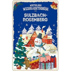 Blechschild 20x30 cm - Weihnachtsgrüße SULZBACH-ROSENBERG