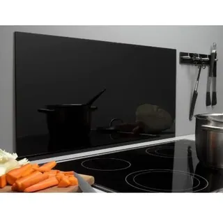Home>it® quadratische Kotflügel 60 x 30 cm gehärtetes schwarzes Glas