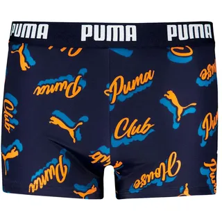 Puma Club House Badehose Boxer - Navy / Orange - 9-10 Jahre