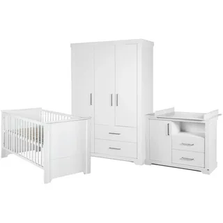 Roba Babyzimmer-Set Maxi 3-teilig , Weiß , Holzwerkstoff , 78x83x143 cm , Hergestellt in Europa , Babymöbel & Kindermöbel, Babyzimmer