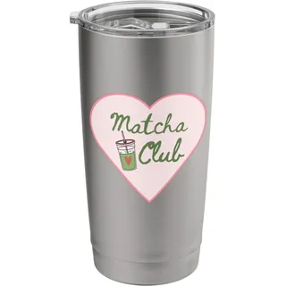 Cute I Love Matcha Club Heart Doppelwandiger Edelstahl-Thermobecher