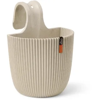 Capi Europe - Balkonkasten Groove Made with - Sägespäne beige - 21x28 - Blumentöpfe für drinnen und draußen - Hergestellt aus recycelten Materialien