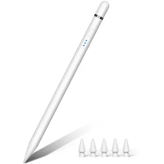Pencil 1. Generation für iPad 2018-2026, 20 Mins mit USB C Schnellladung & Magnetische Absaugung, Stifte für Nintendo DS für iPad 11-6 Gen, Air 3-5/M2/M3/M4, Mini 5-7, Pro 11"/12,9"/13''M4 M5 (Weiß)
