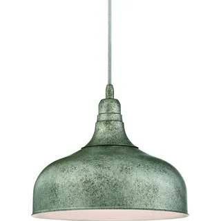 Einflammige Pendelleuchte Morton Stahl antik - Grau
