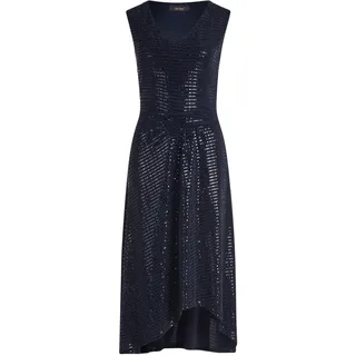Cocktailkleid VERA MONT "Cocktailkleid im Glitzer-Look", Damen, Gr. 44, EURO, blau (dunkelblau, grau), Obermaterial: 86% Polyamid PA. 9% Polyester PES. 5% Elasthan EL., Kleider Cocktailkleid
