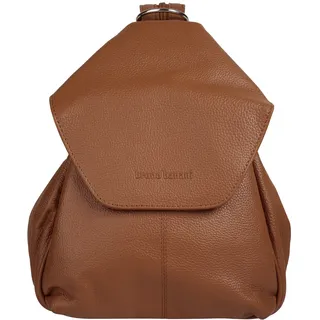Cityrucksack BRUNO BANANI, Damen, Gr. B/H/T: 20cm x 27cm x 12cm, onesize, braun, Leder, Rindsleder, Rucksäcke Cityrucksack, echt Leder
