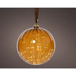 Lumineo LED Kugel braun/ warmes weiss 10cm - Braun