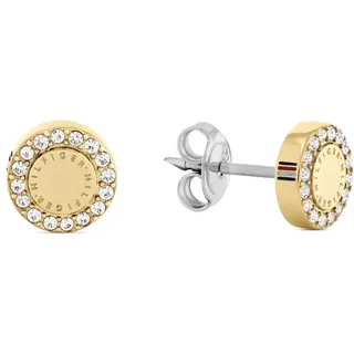 Tommy Hilfiger Jewelry Steckerohrringe für Damen aus Edelstahl verziert mit Kristallen - Erhältlich aus Gold, Rotgold oder Silber