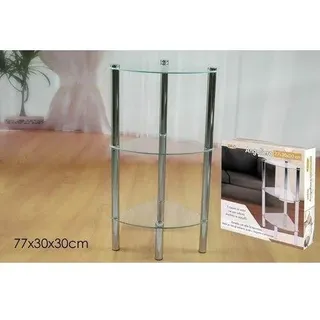 GENERAL TRADE Eckregal 3 Ablagen transparent