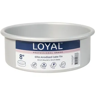 LOYAL Elite Backform Rund 20 cm, Kuchenbackform Perfekt zum Backen von Biskuit und Kuchen Gleichmäßige Wärmeverteilung Aluminium Kuchenform Rund - Ø 20 cm